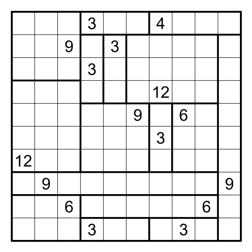 Shikaku example grid solution