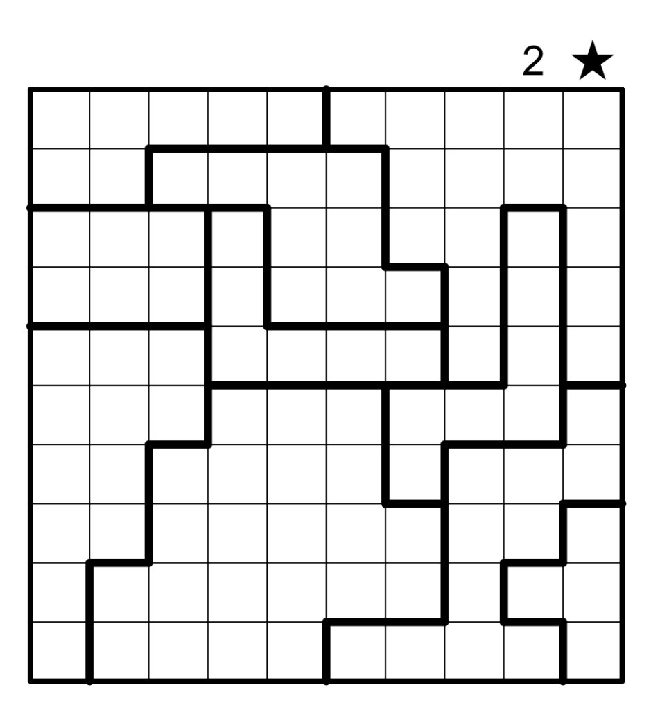 Star Battle example grid