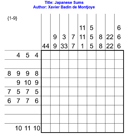 Japanese sums grid 06