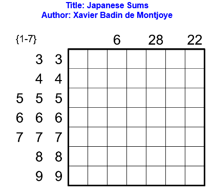 Japanese Sums grid 05